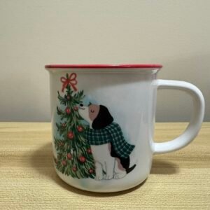 christmas puppy mug – with xmas tree